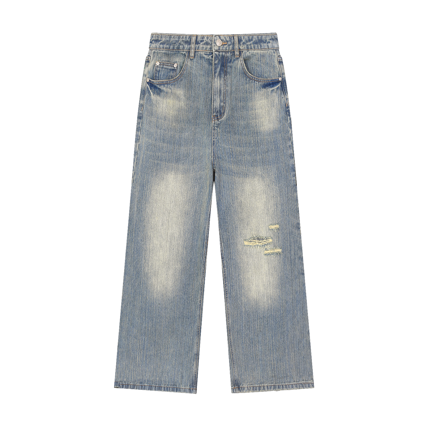 Mens,Jeans,Distressed,Baggy,Luffy,Pirate